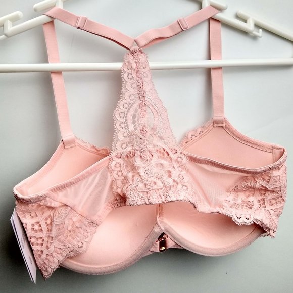 Auden Pink Lace Plunge PushUp Underwire Bra Target - Picture 6 of 16